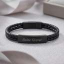 Echtleder Armband schwarz "Nero" – Bild 1