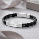 Echtleder Armband silber "Vero" – Bild 1