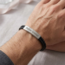 Echtleder Armband silber "Vero" – Bild 2