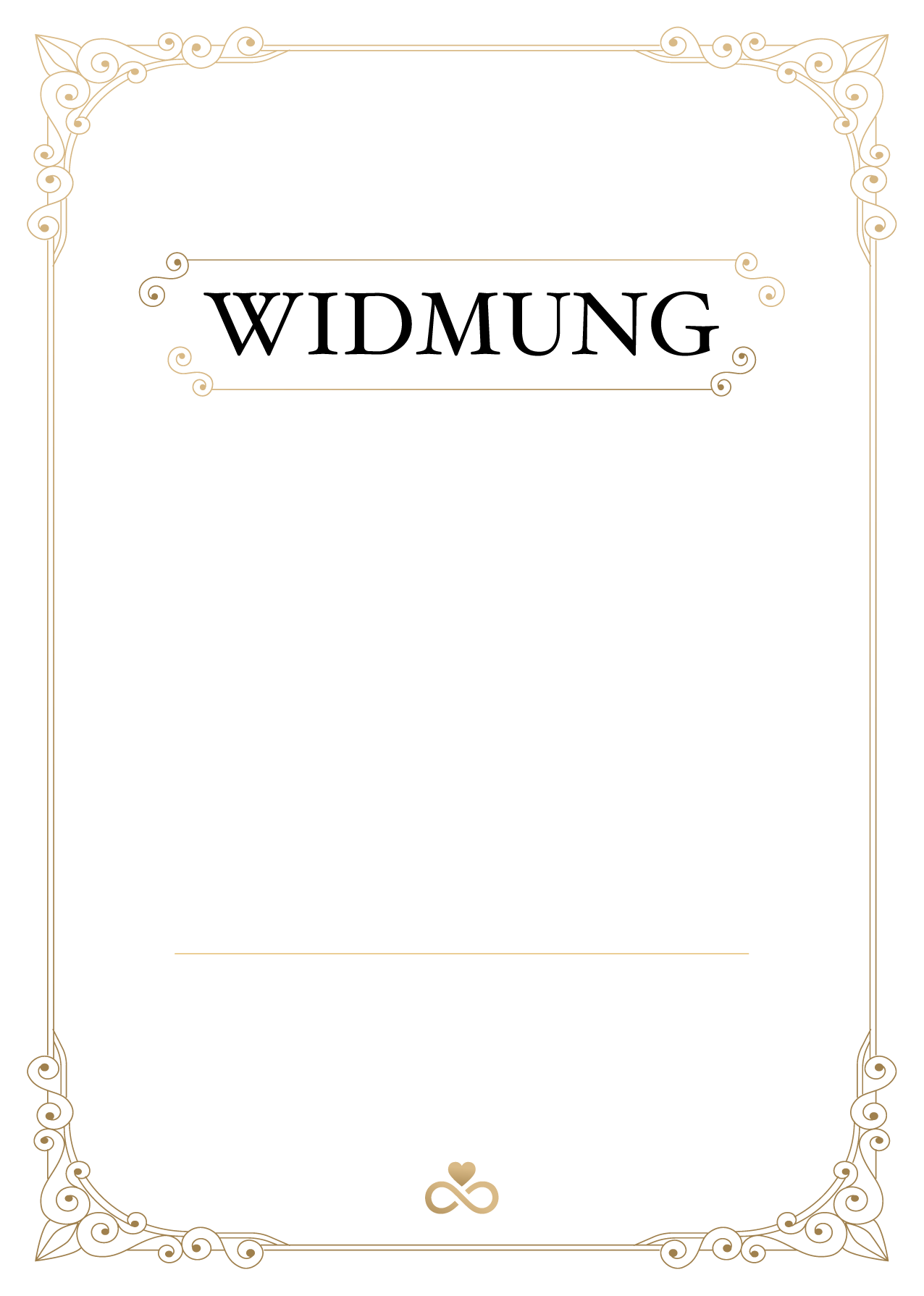 Widmung Vorlage
